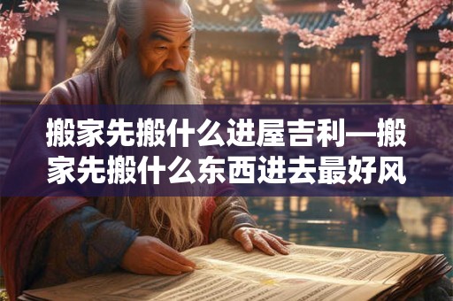 搬家先搬什么进屋吉利—搬家先搬什么东西进去最好风水