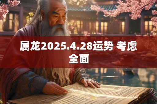 属龙2025.4.28运势 考虑全面