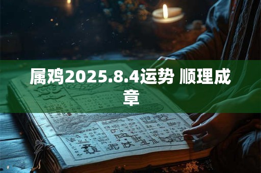 属鸡2025.8.4运势 顺理成章