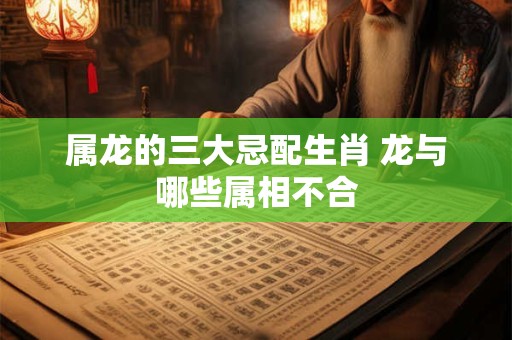 属龙的三大忌配生肖 龙与哪些属相不合