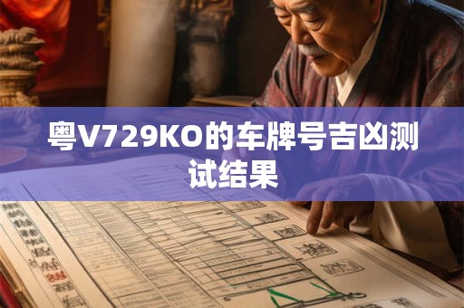 粤V729KO的车牌号吉凶测试结果