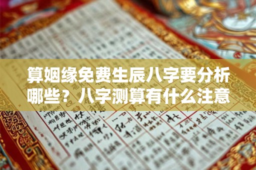 算姻缘免费生辰八字要分析哪些？八字测算有什么注意事项？