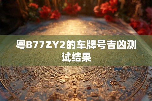 粤B77ZY2的车牌号吉凶测试结果