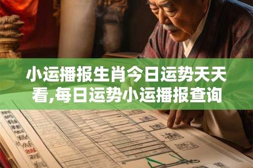 小运播报生肖今日运势天天看,每日运势小运播报查询