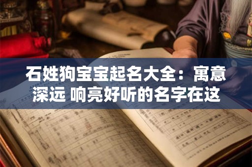 石姓狗宝宝起名大全:寓意深远 响亮好听的名字在这里! 石姓狗宝宝起名大全:寓意深远 响亮好听的名字在这里!