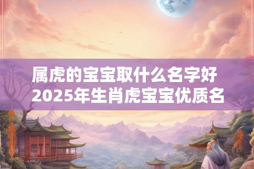 属虎的宝宝取什么名字好 2025年生肖虎宝宝优质名字解析