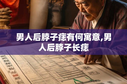 男人后脖子痣有何寓意,男人后脖子长痣
