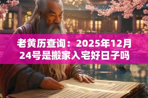 老黄历查询：2025年12月24号是搬家入宅好日子吗