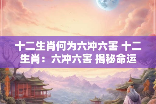 十二生肖何为六冲六害 十二生肖：六冲六害 揭秘命运之谜