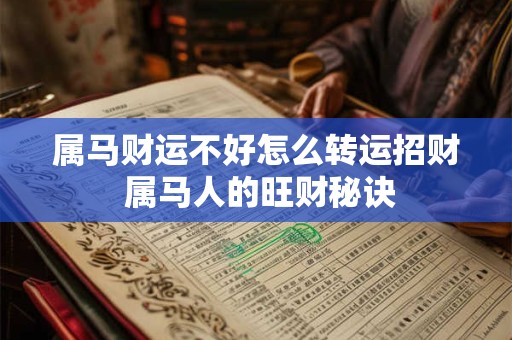 属马财运不好怎么转运招财 属马人的旺财秘诀