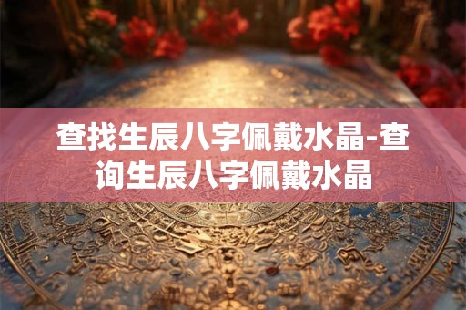 查找生辰八字佩戴水晶-查询生辰八字佩戴水晶