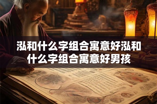 泓和什么字组合寓意好泓和什么字组合寓意好男孩