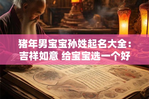 猪年男宝宝孙姓起名大全：吉祥如意 给宝宝选一个好名字