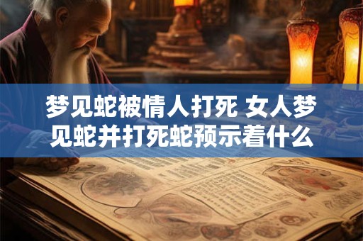 梦见蛇被情人打死 女人梦见蛇并打死蛇预示着什么