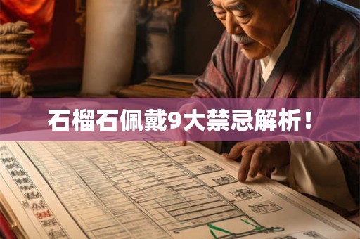 石榴石佩戴9大禁忌解析！