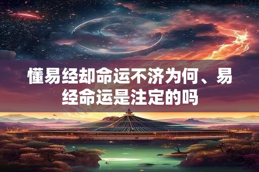 懂易经却命运不济为何、易经命运是注定的吗