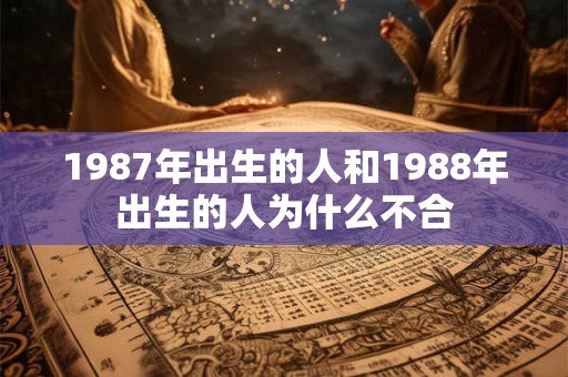 1987年出生的人和1988年出生的人为什么不合