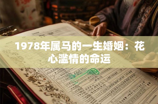 1978年属马的一生婚姻：花心滥情的命运