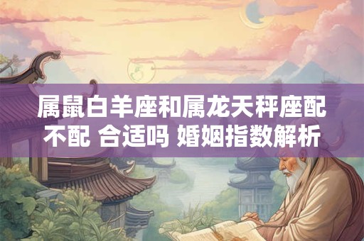 属鼠白羊座和属龙天秤座配不配 合适吗 婚姻指数解析