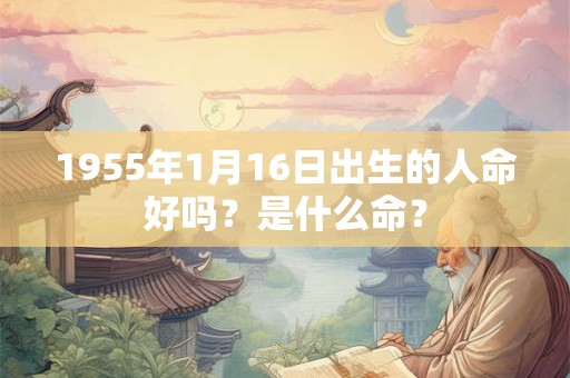 1955年1月16日出生的人命好吗？是什么命？