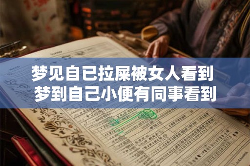 梦见自已拉屎被女人看到 梦到自己小便有同事看到