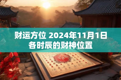 财运方位 2024年11月1日各时辰的财神位置