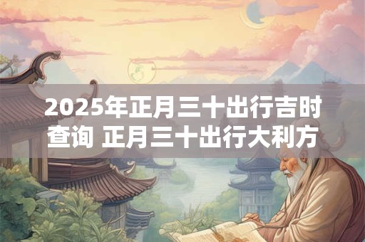 2025年正月三十出行吉时查询 正月三十出行大利方向位置查询
