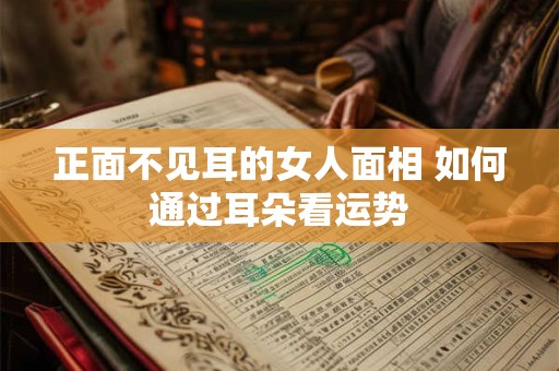 正面不见耳的女人面相 如何通过耳朵看运势