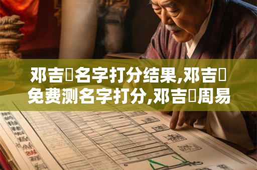 邓吉璟名字打分结果,邓吉璟免费测名字打分,邓吉璟周易免费测名字打分