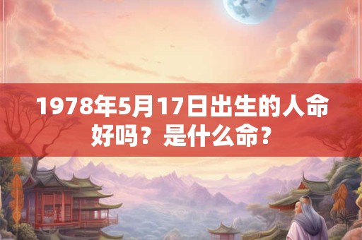 1978年5月17日出生的人命好吗？是什么命？