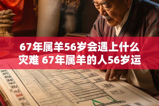 67年属羊56岁会遇上什么灾难 67年属羊的人56岁运势怎么样