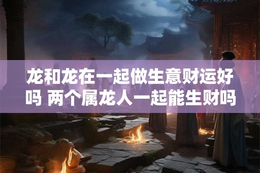 龙和龙在一起做生意财运好吗 两个属龙人一起能生财吗