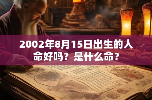 2002年8月15日出生的人命好吗？是什么命？
