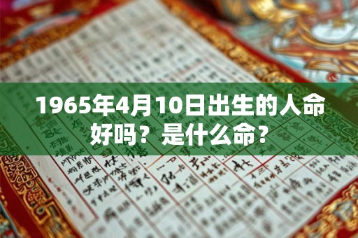 1965年4月10日出生的人命好吗？是什么命？