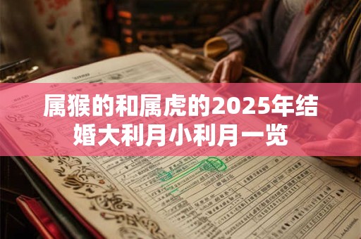 属猴的和属虎的2025年结婚大利月小利月一览 属猴的和属虎的2025年结婚大利月小利月一览