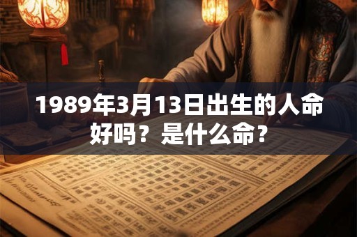 1989年3月13日出生的人命好吗？是什么命？