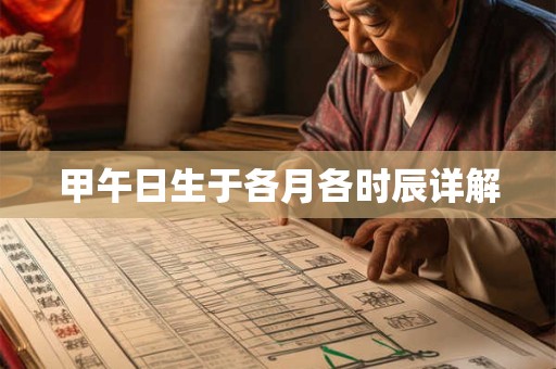甲午日生于各月各时辰详解