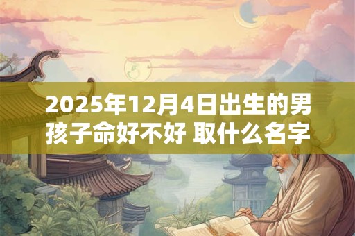 2025年12月4日出生的男孩子命好不好 取什么名字好