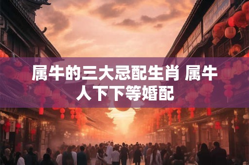 属牛的三大忌配生肖 属牛人下下等婚配