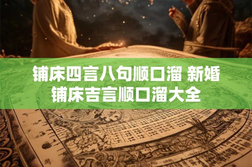 铺床四言八句顺口溜 新婚铺床吉言顺口溜大全