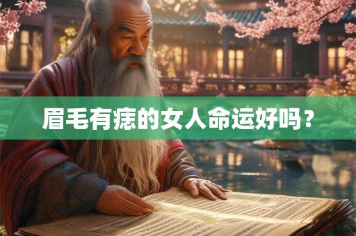 眉毛有痣的女人命运好吗？