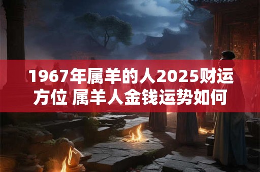 1967年属羊的人2025财运方位 属羊人金钱运势如何