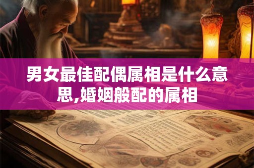 男女最佳配偶属相是什么意思,婚姻般配的属相
