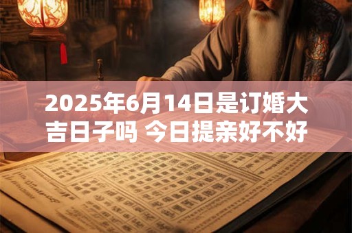 2025年6月14日是订婚大吉日子吗 今日提亲好不好