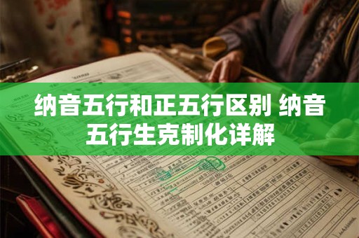 纳音五行和正五行区别 纳音五行生克制化详解