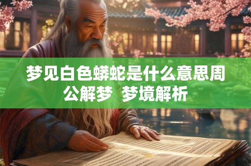 梦见白色蟒蛇是什么意思周公解梦  梦境解析