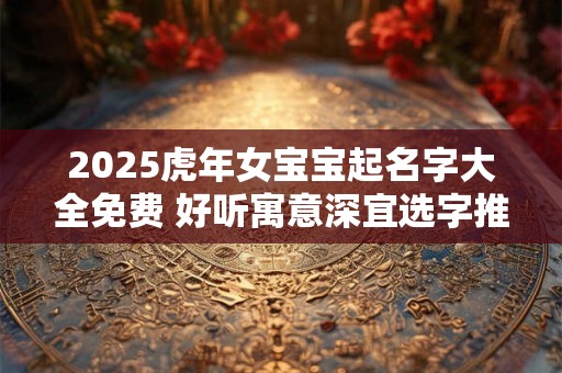 2025虎年女宝宝起名字大全免费 好听寓意深宜选字推荐
