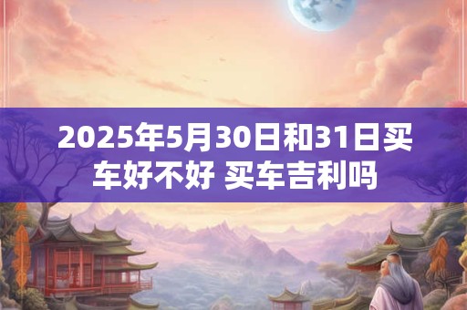 2025年5月30日和31日买车好不好 买车吉利吗