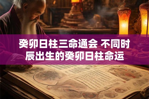 癸卯日柱三命通会 不同时辰出生的癸卯日柱命运