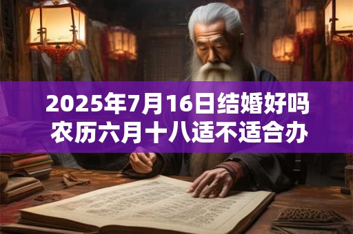 2025年7月16日结婚好吗 农历六月十八适不适合办酒席